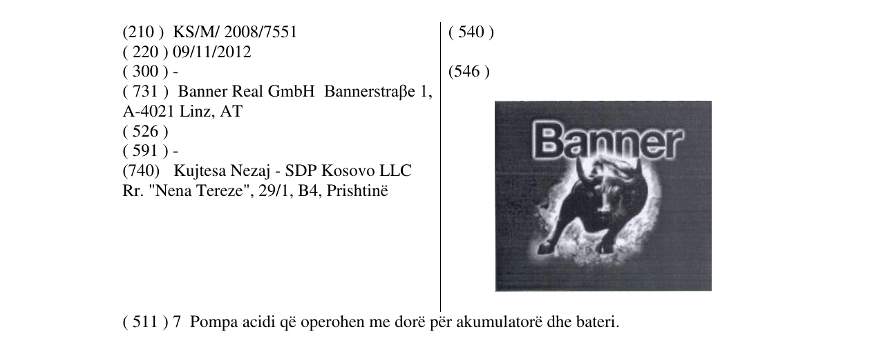 Zëri i markës BANNER në buletin