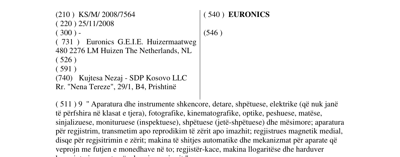 Zëri i markës EURONICS në buletin