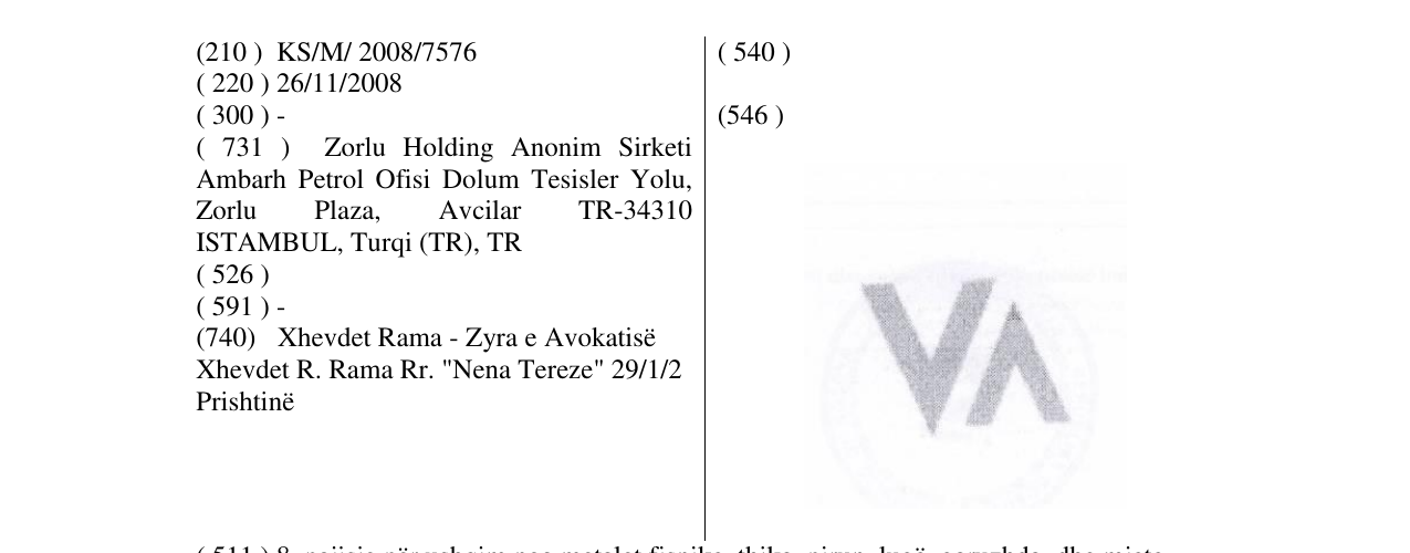Zëri i markës Markë figurative në buletin