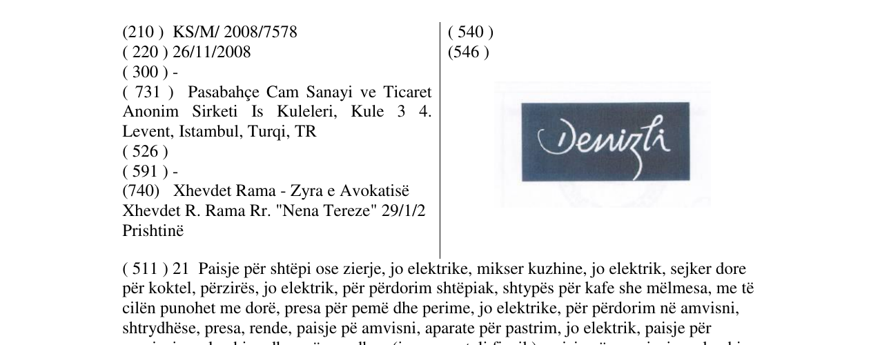 Zëri i markës Markë figurative në buletin