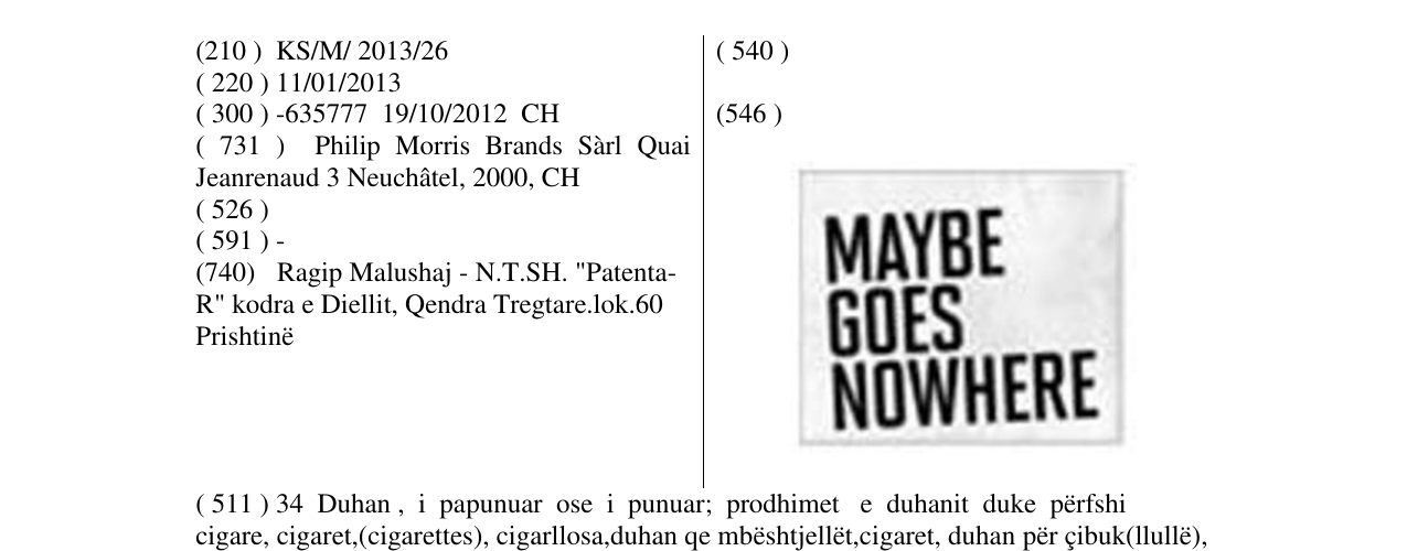 Zëri i markës Markë figurative në buletin