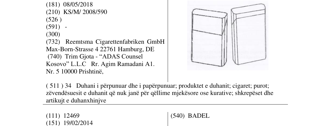 Zëri i markës Markë figurative në buletin