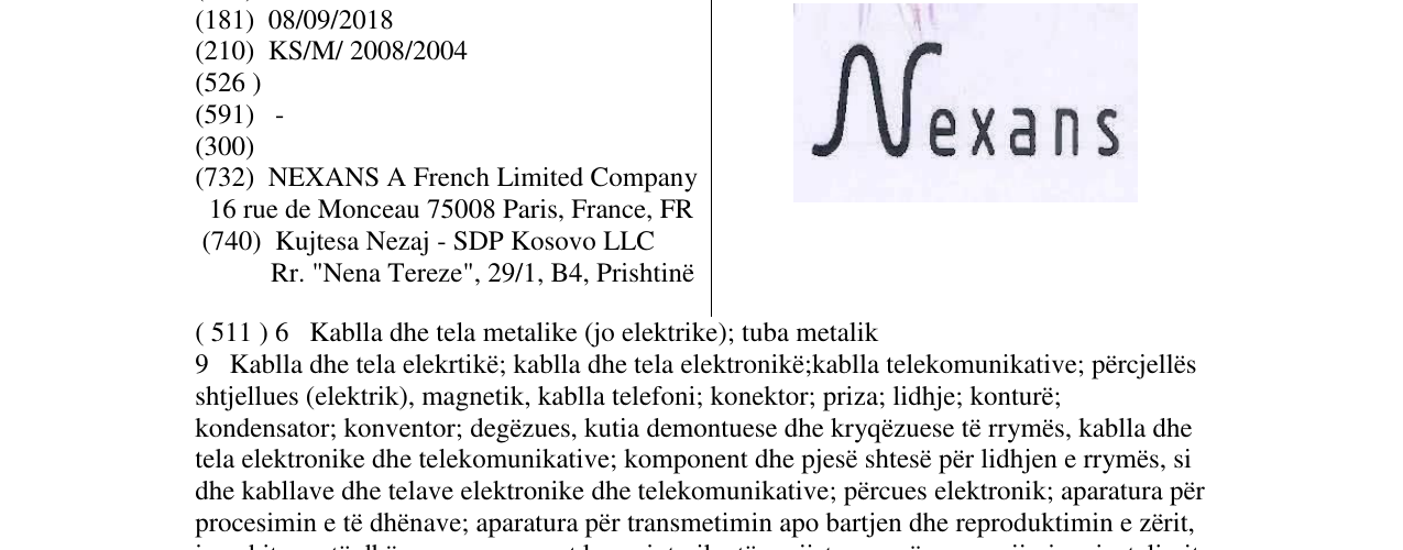 Zëri i markës NEXANS në buletin