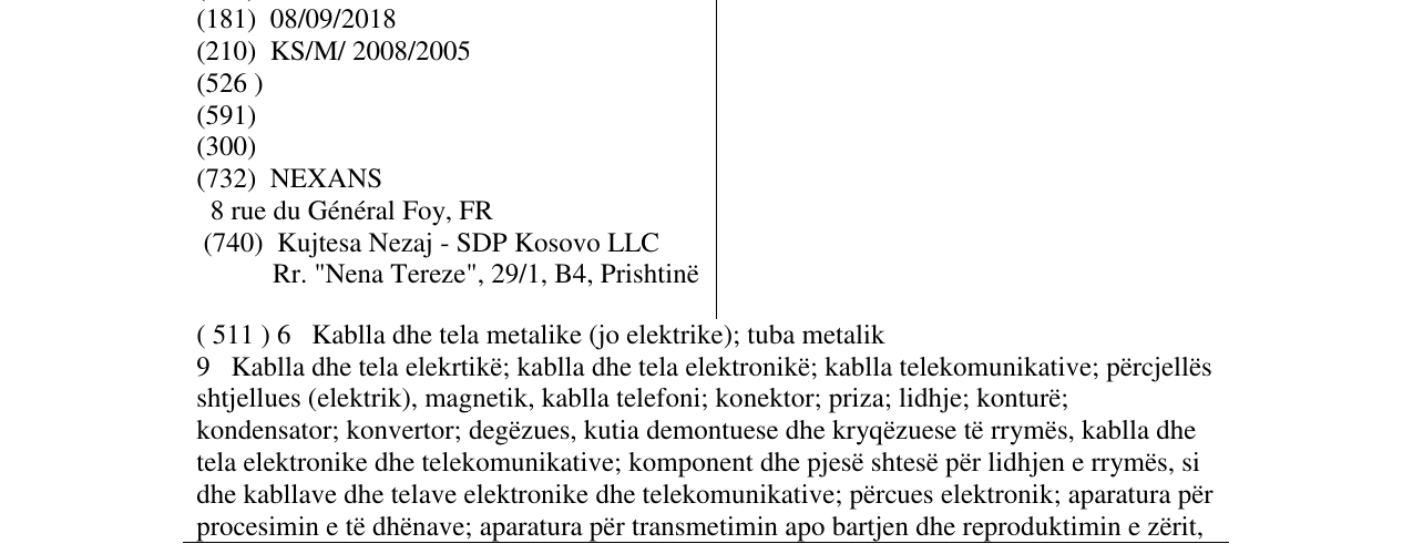 Zëri i markës NEXANS në buletin