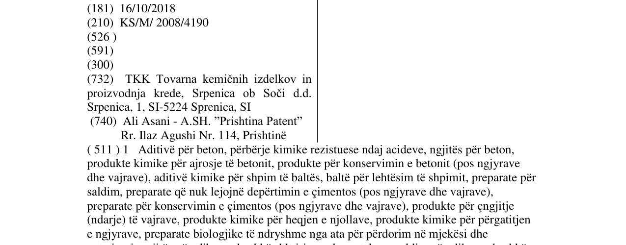 Zëri i markës CEMENTOL në buletin