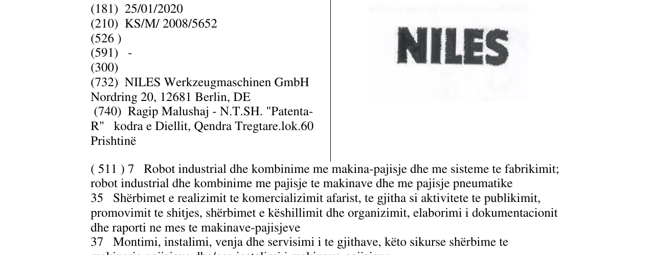 Zëri i markës NILES në buletin