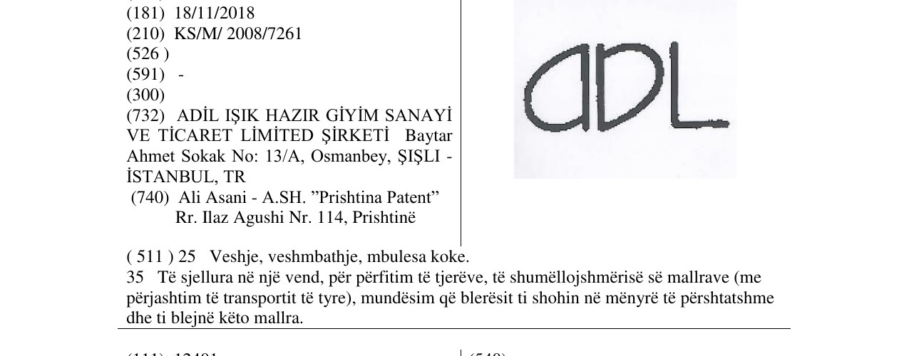 Zëri i markës Markë figurative në buletin