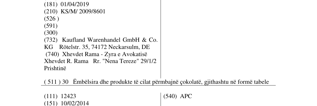 Zëri i markës WILD CRISP në buletin