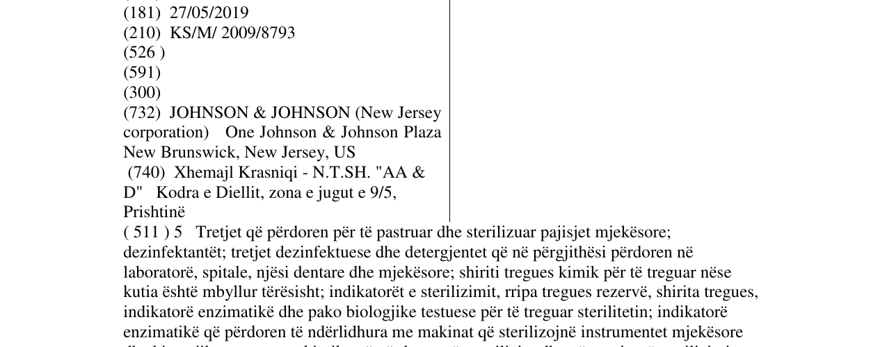 Zëri i markës PROTECTING LIVES AGAINST INFECTION në buletin