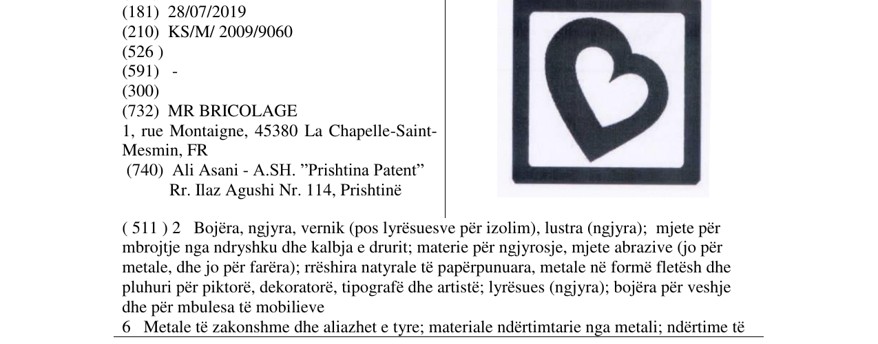 Zëri i markës ZEMËR NË KATROR në buletin