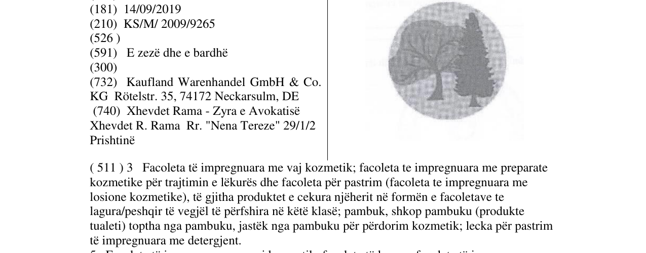 Zëri i markës Markë figurative në buletin