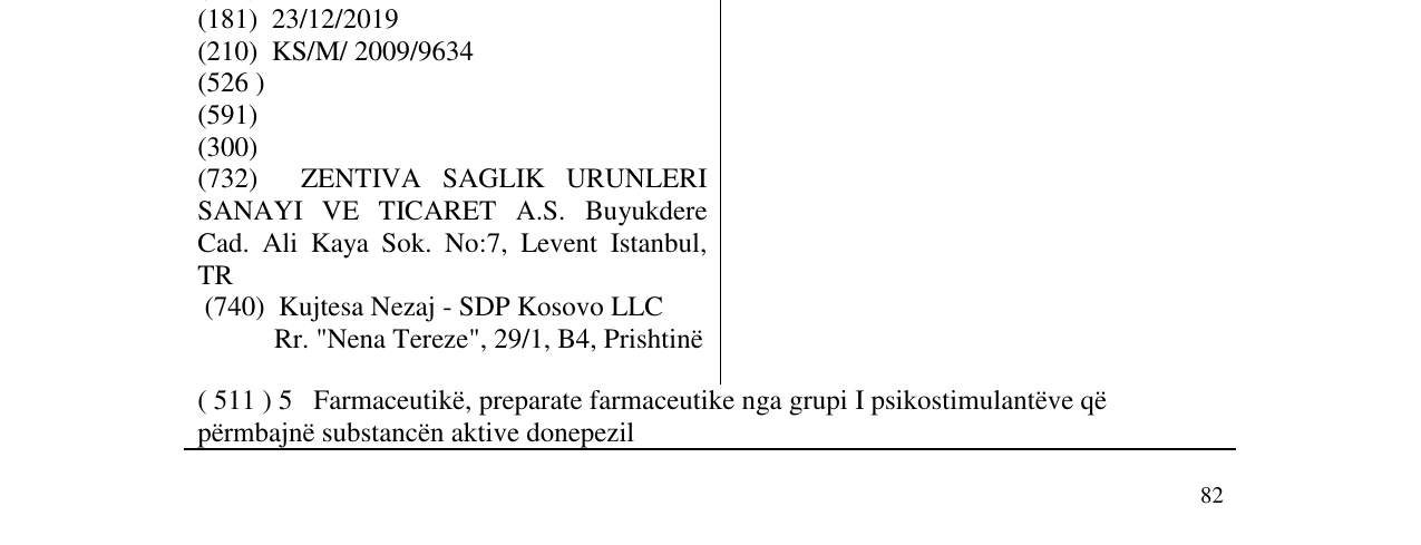 Zëri i markës DIVARE në buletin