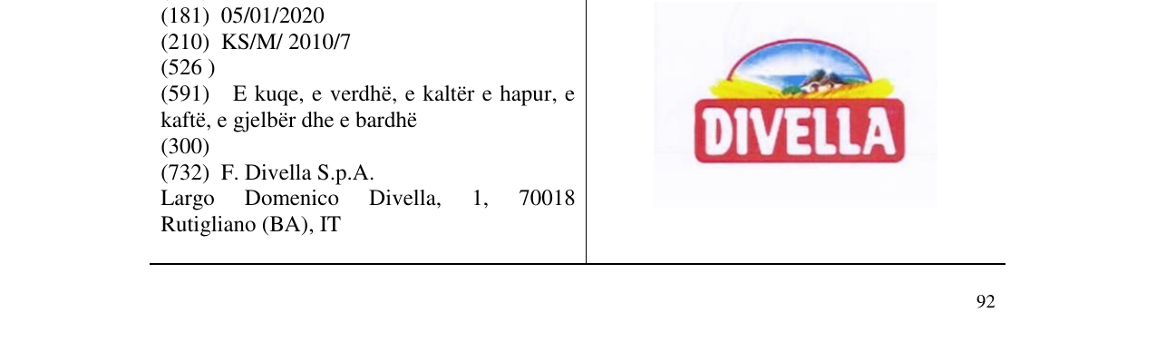 Zëri i markës Markë figurative në buletin
