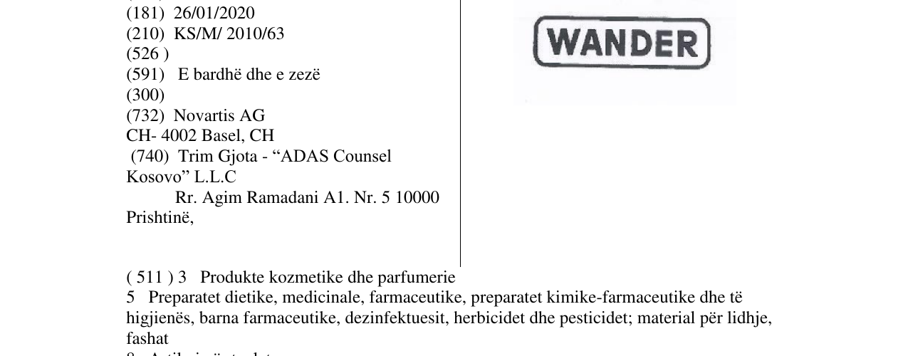Zëri i markës WANDER në buletin