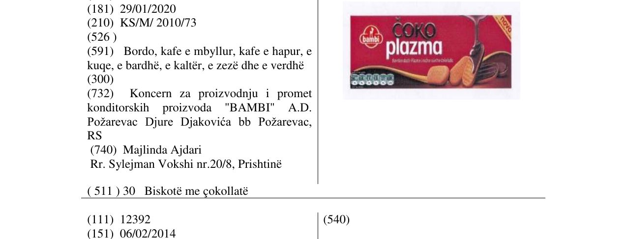 Zëri i markës COKO Plazma në buletin