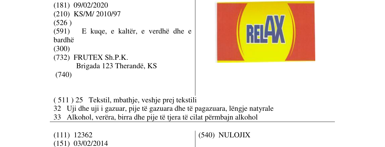 Zëri i markës RELAX në buletin
