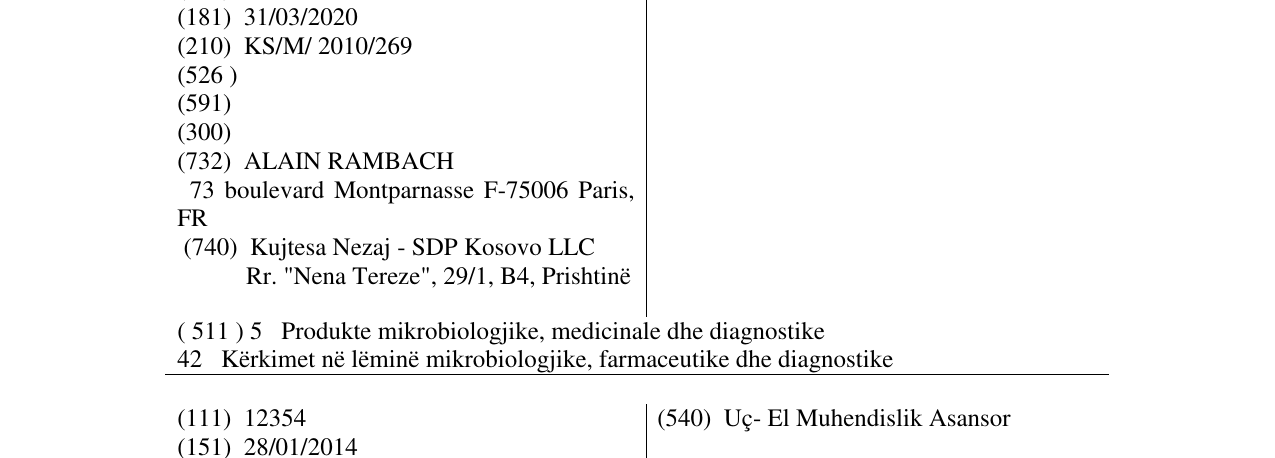 Zëri i markës RAMBACH në buletin