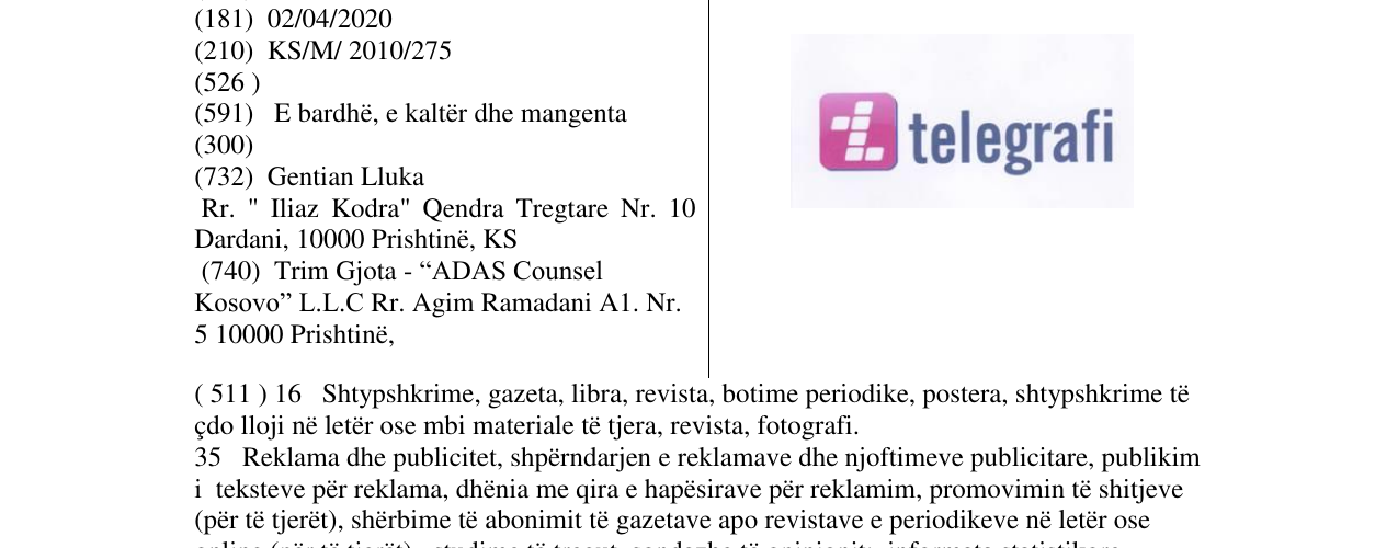 Zëri i markës telegrafi në buletin