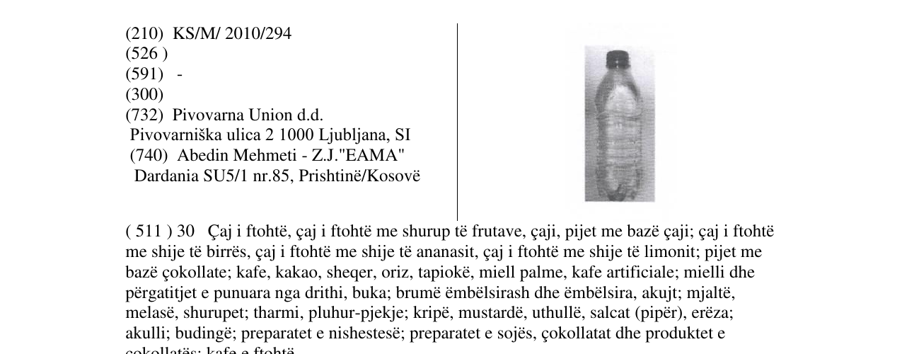 Zëri i markës Markë figurative në buletin