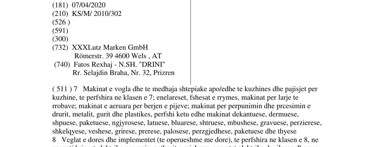 Zëri i markës XXXLutz në buletin