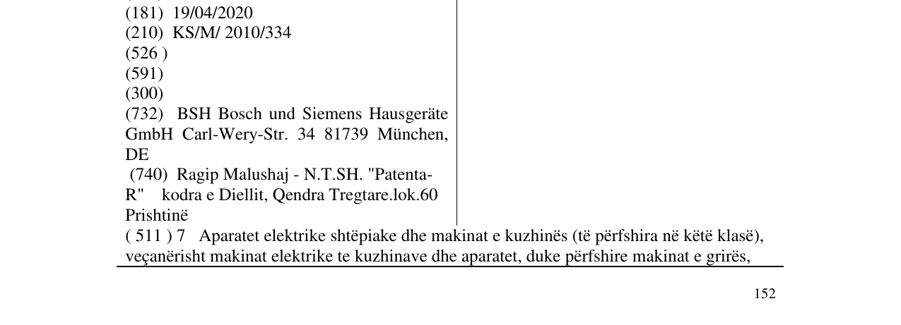 Zëri i markës Constructa në buletin
