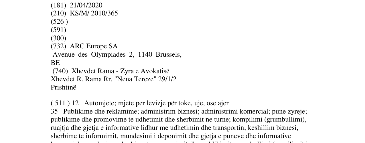 Zëri i markës ARC EUROPE në buletin