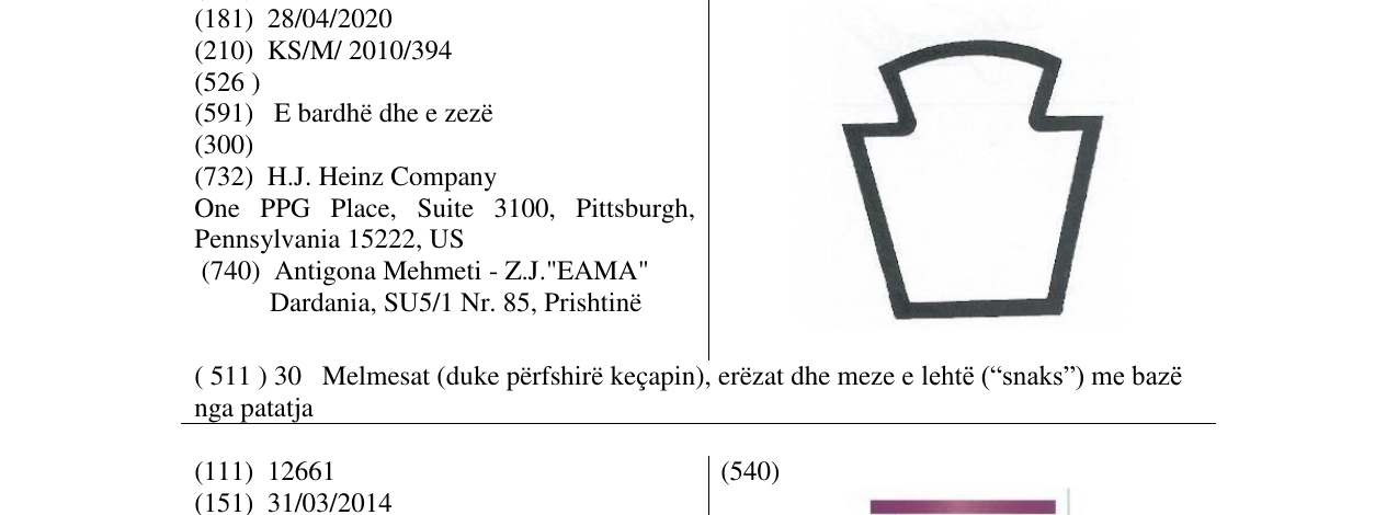 Zëri i markës Markë figurative në buletin