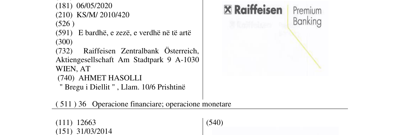 Zëri i markës Raiffeisen në buletin