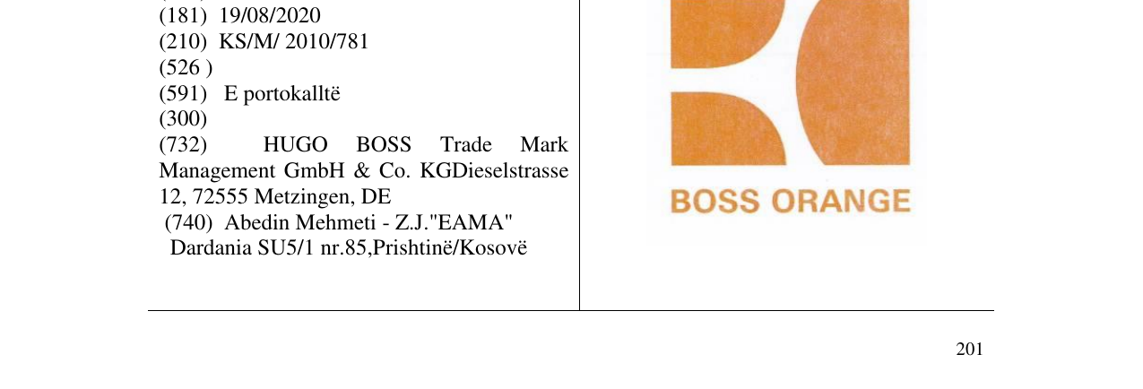 Zëri i markës BOSS ORANGE në buletin