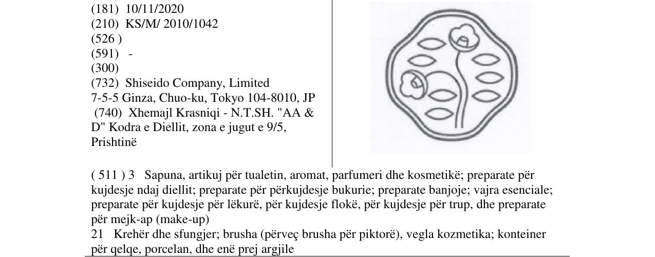 Zëri i markës Flower në buletin