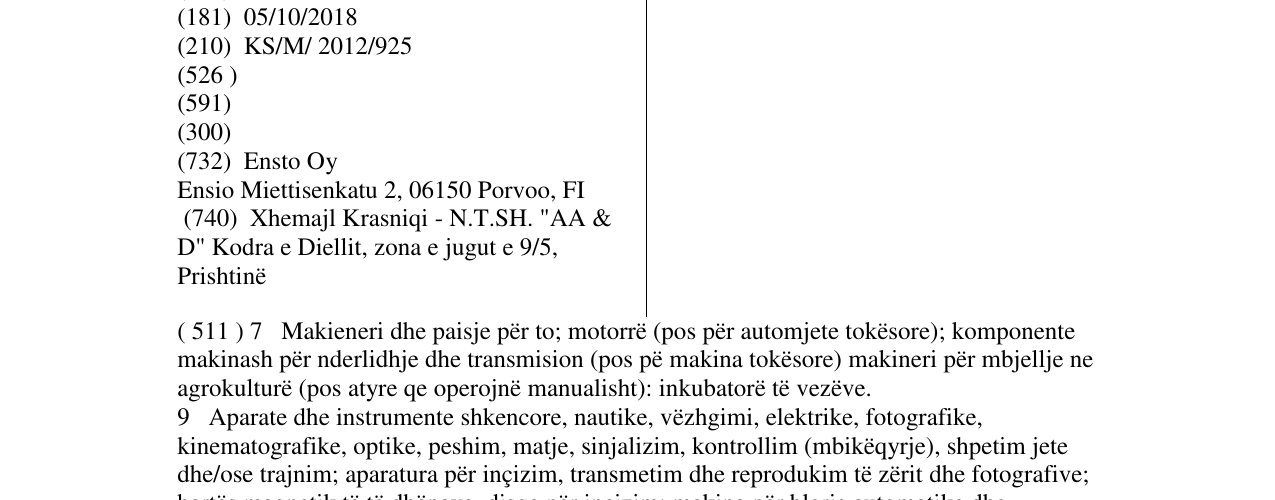 Zëri i markës ENSTO në buletin