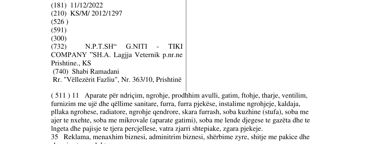 Zëri i markës Smederevac MBS 9 në buletin