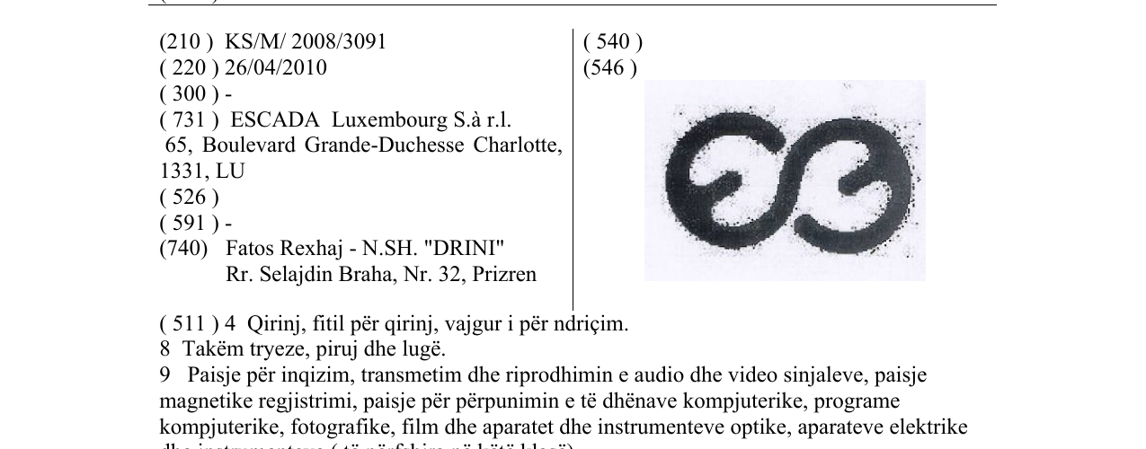 Zëri i markës Markë figurative në buletin