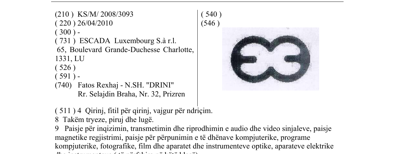 Zëri i markës Markë figurative në buletin