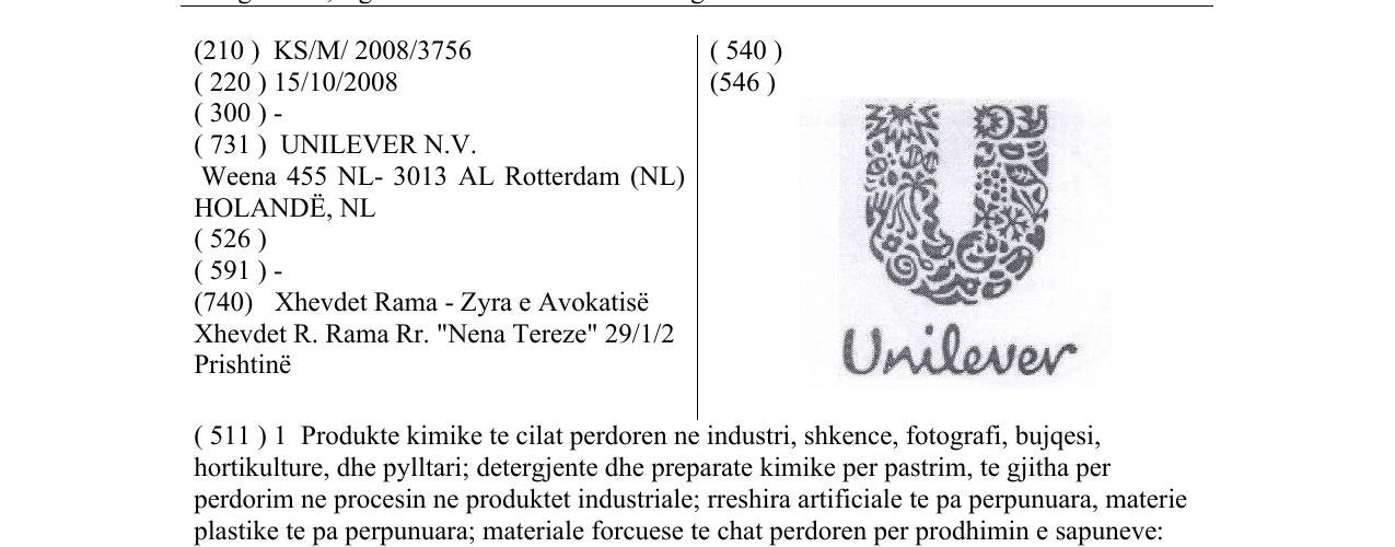 Zëri i markës Markë figurative në buletin