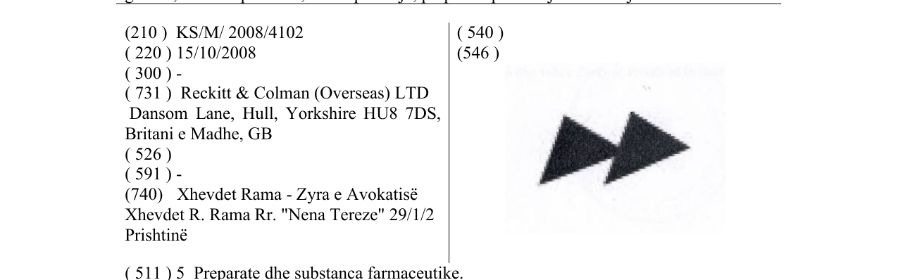 Zëri i markës Markë figurative në buletin