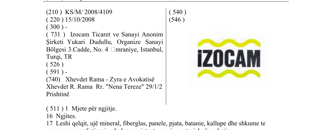 Zëri i markës Markë figurative në buletin