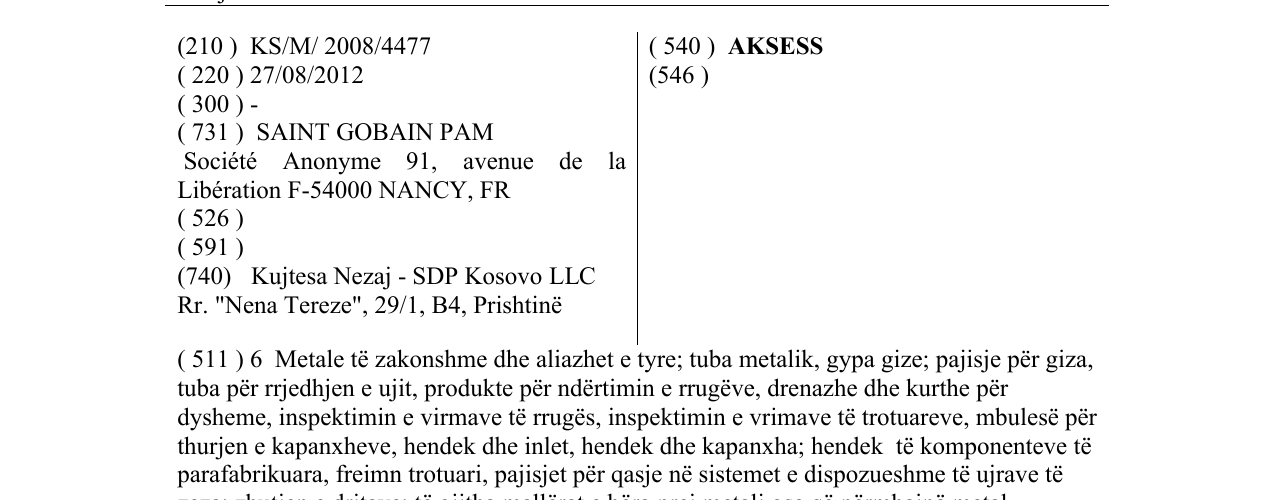 Zëri i markës AKSESS në buletin