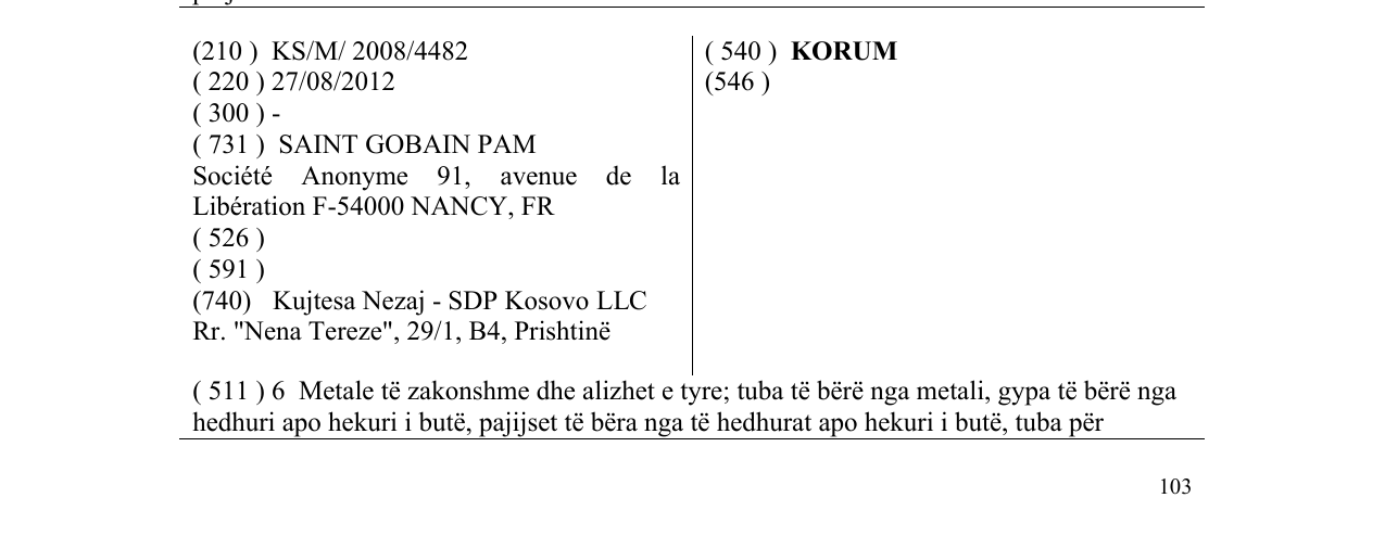 Zëri i markës KORUM në buletin