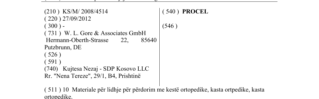 Zëri i markës PROCEL në buletin
