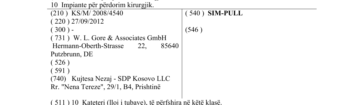 Zëri i markës SIM-PULL në buletin