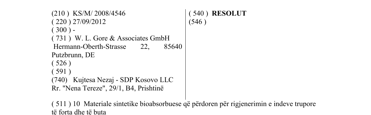 Zëri i markës RESOLUT në buletin