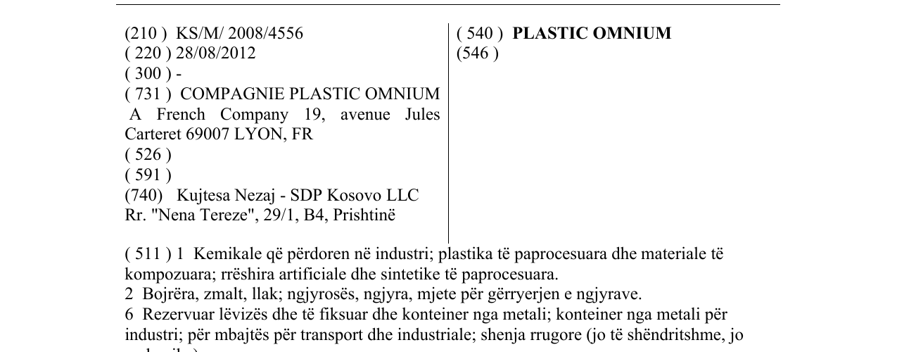 Zëri i markës PLASTIC OMNIUM në buletin