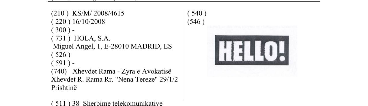 Zëri i markës HELLO! në buletin