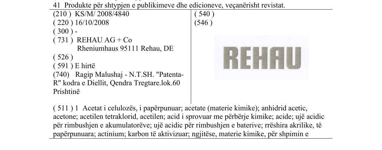 Zëri i markës REHAU në buletin