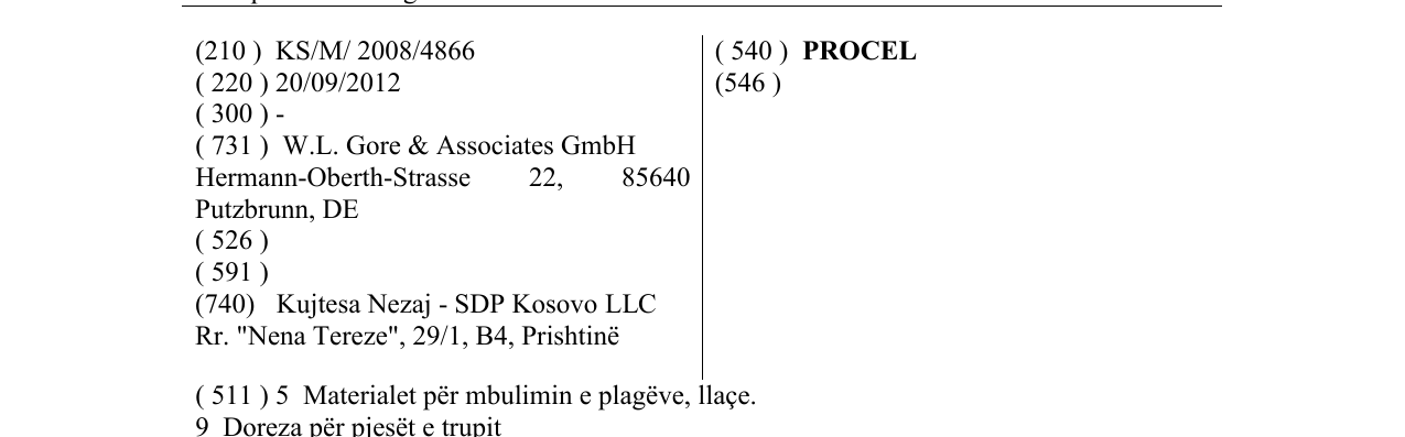 Zëri i markës PROCEL në buletin