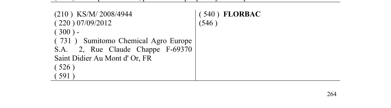 Zëri i markës FLORBAC në buletin