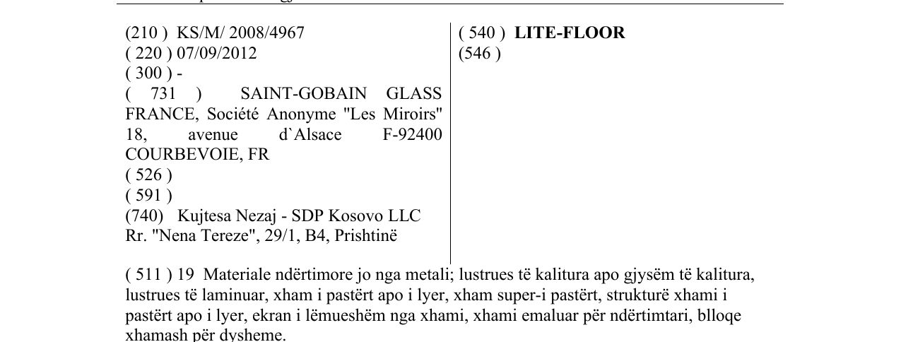 Zëri i markës LITE-FLOOR në buletin