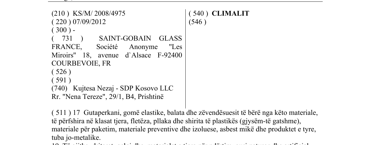 Zëri i markës CLIMALIT në buletin