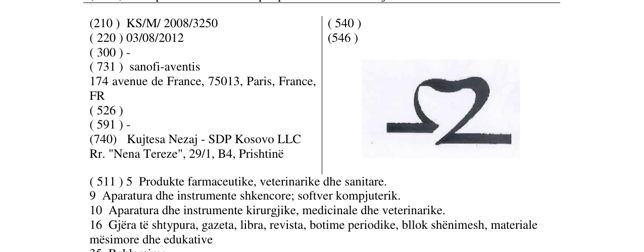 Zëri i markës Markë figurative në buletin